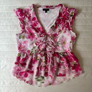 Tamara H. Floral Short Sleeve Blouse